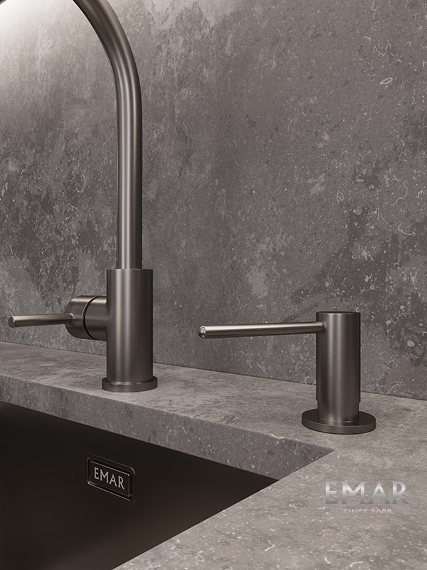 Детальное фото товара: Emar ЕД-405D.PVD Dark, дозатор для моющего средства, вороненая сталь