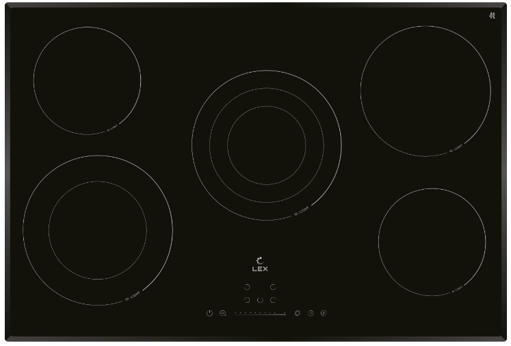 Фото товара: LEX EVH 772A BL стеклокерамическая поверхность