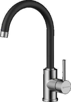 Фото товара: Omoikiri Shinagawa-BN-BL, смеситель, нержавеющая сталь, черный