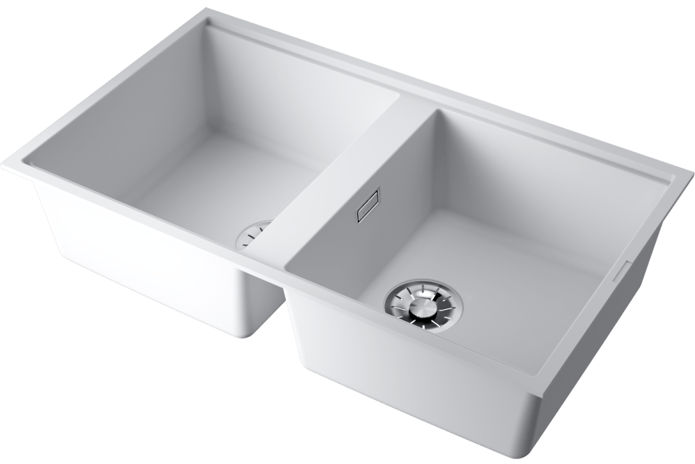 Детальное фото товара: Omoikiri Kitagawa 83-2-U-WH, мойка, керамика, белый
