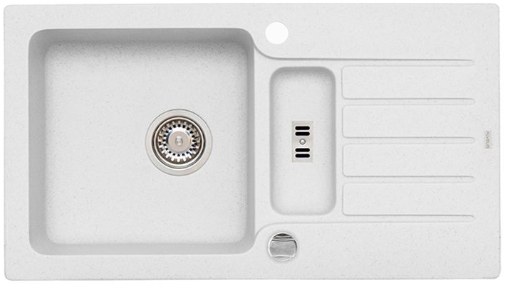 Фото товара: ALVEUS NIAGARA 70 GRANITAL ARCTIC-G11, мойка, гранит, белый (с сифоном 1105297)