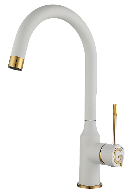 Фото товара: Rivelato GARDA 1923502 brina/oro, смеситель, гранит, иней/золото