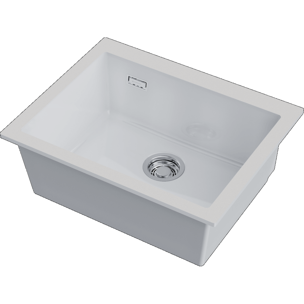 Детальное фото товара: Omoikiri Omishima 60-U-WH Glossy, мойка, керамика, белый глянцевый