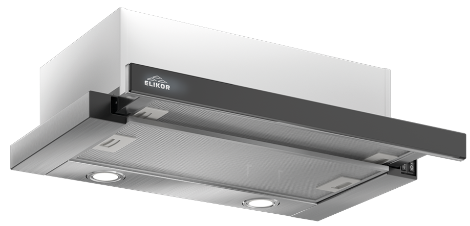 Фото товара: Elikor Интегра GLASS 60Н-400-В2Д нерж/стекло черное R