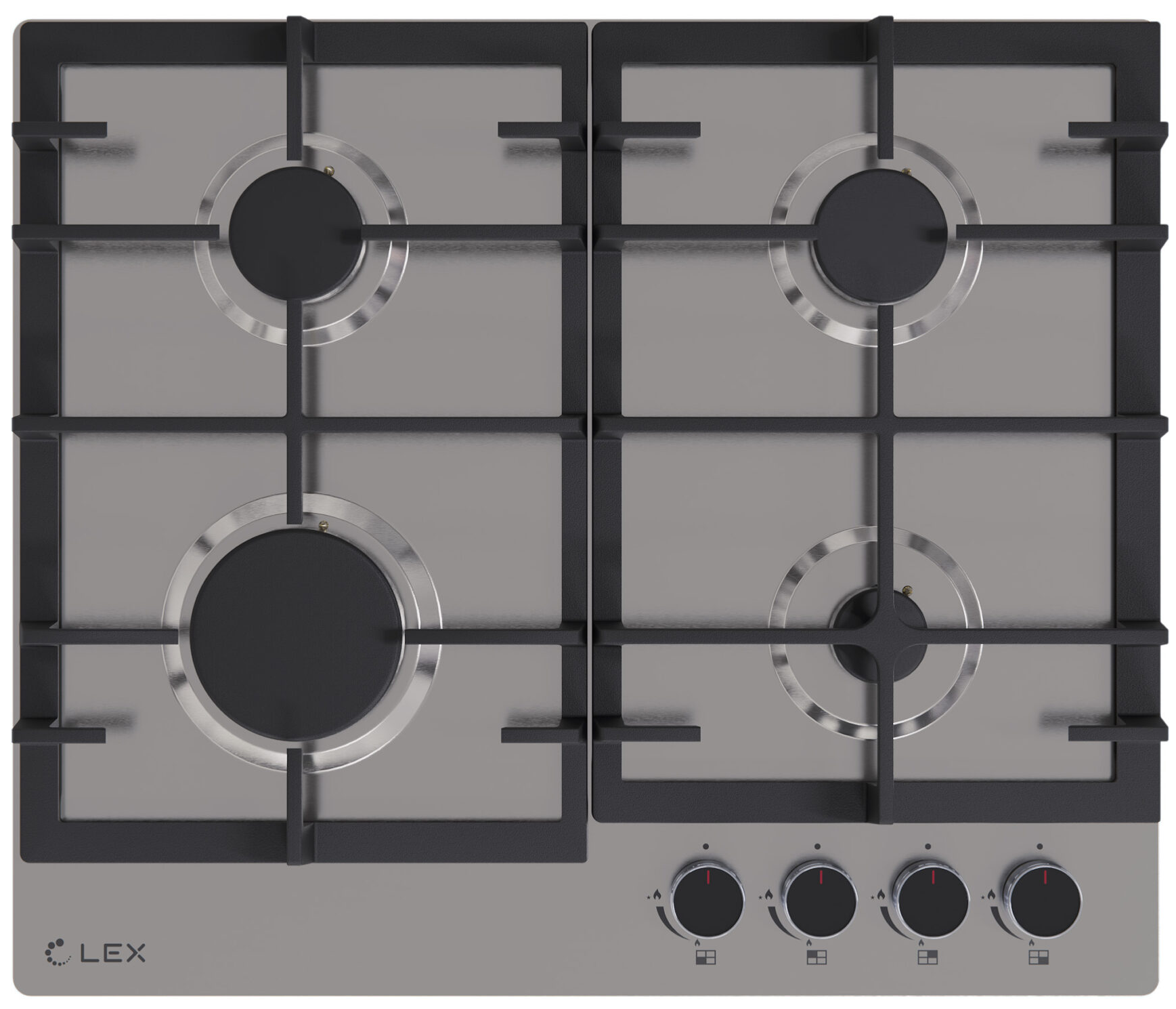 LEX GVS 642A IX Фото товара: LEX GVS 642A IX газовая поверхность