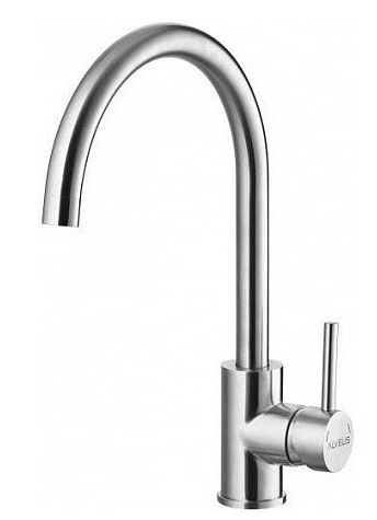 Фото товара: ALVEUS ELZA SAT, смеситель, нержавеющая сталь