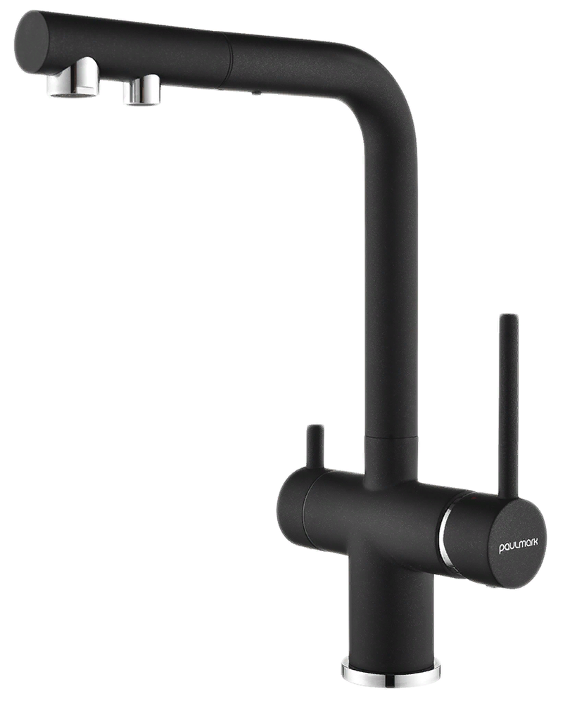 Фото товара: Paulmark SERPENTINE, смеситель, гранит, черный