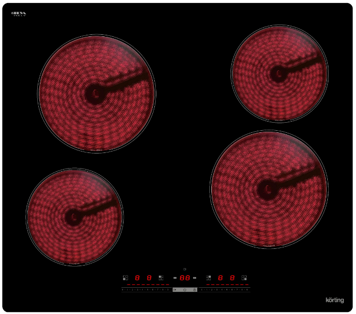 Фото товара: Korting HK 62009 B стеклокерамическая поверхность