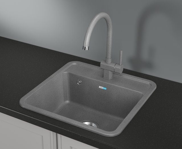 GRANULA 5001 мойка, гранит, графит Детальное фото товара: GRANULA 5001 мойка, гранит, графит