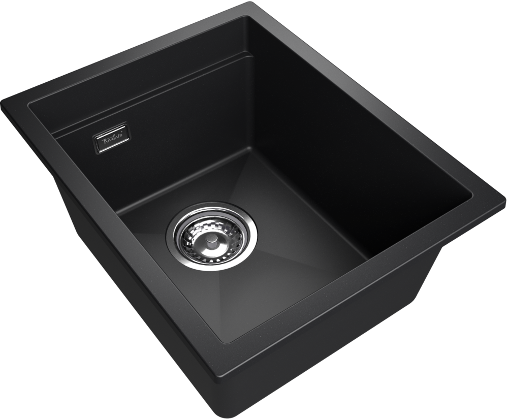 Детальное фото товара: Rivelato LINO LN-354 nero, мойка, гранит, черный