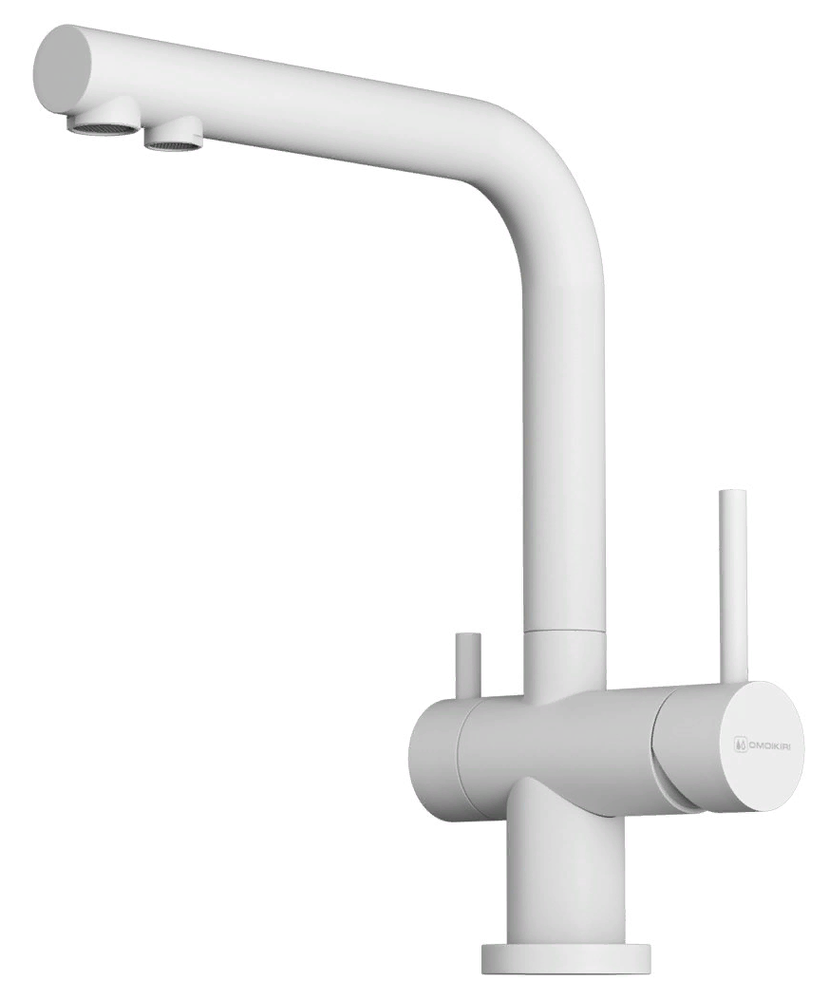 Фото товара: Omoikiri Nagano-P-WH, смеситель, гранит, белый