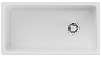 Фото товара: Omoikiri Tokara 88-U/I-WH Glossy Side, мойка, керамика, белый глянцевый