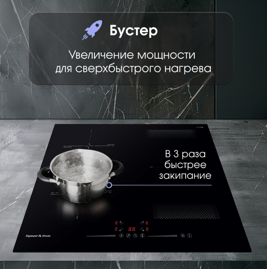 Детальное фото товара: Zigmund & Shtain CI 61.6 B индукционная поверхность