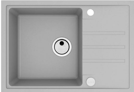 Фото товара: ALVEUS INTERMEZZO 40 G81 CONCRETE, мойка, гранит, серый (в комплекте с сифоном 1117292)