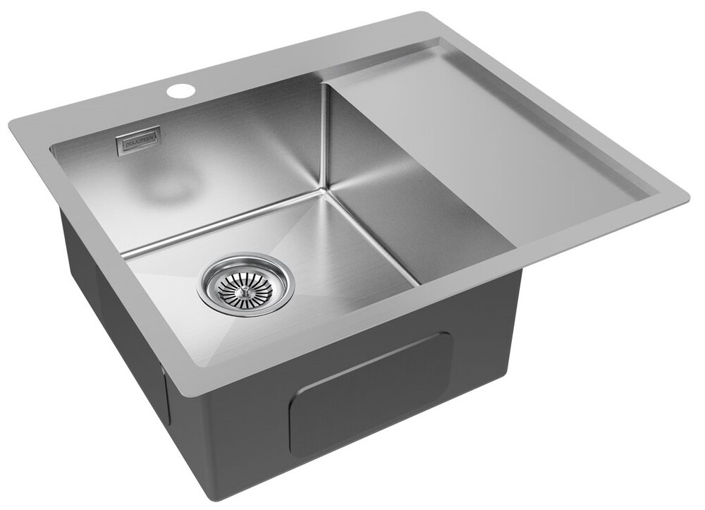 Детальное фото товара: Paulmark KRONER 59F, мойка, нержавеющая сталь брашированная, левая