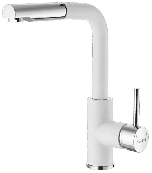 Фото товара: ALVEUS SIROS - P G11 ARCTIC, смеситель, гранит, белый