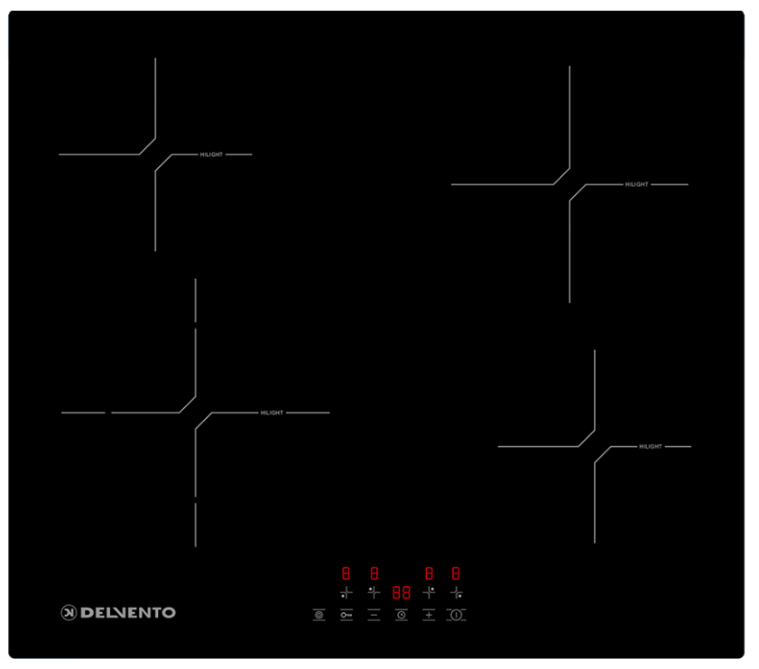 Фото товара: Delvento V60D24S100 стеклокерамическая поверхность