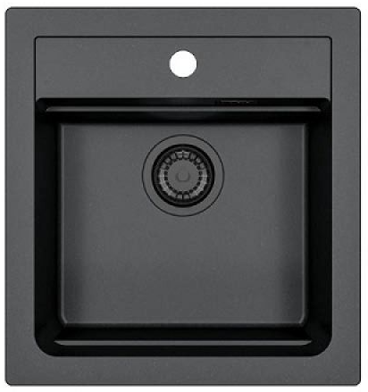 Фото товара: ALVEUS GRANITAL ATROX 20 CARBON - G91, мойка, гранит, черный (в комплекте с сифоном 1148149)