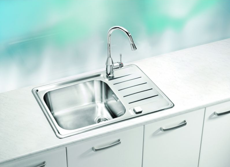 Детальное фото товара: ALVEUS PRAKTIK 120 SAT-90, мойка, нержавеющая сталь (в комплекте с сифоном 1127251)