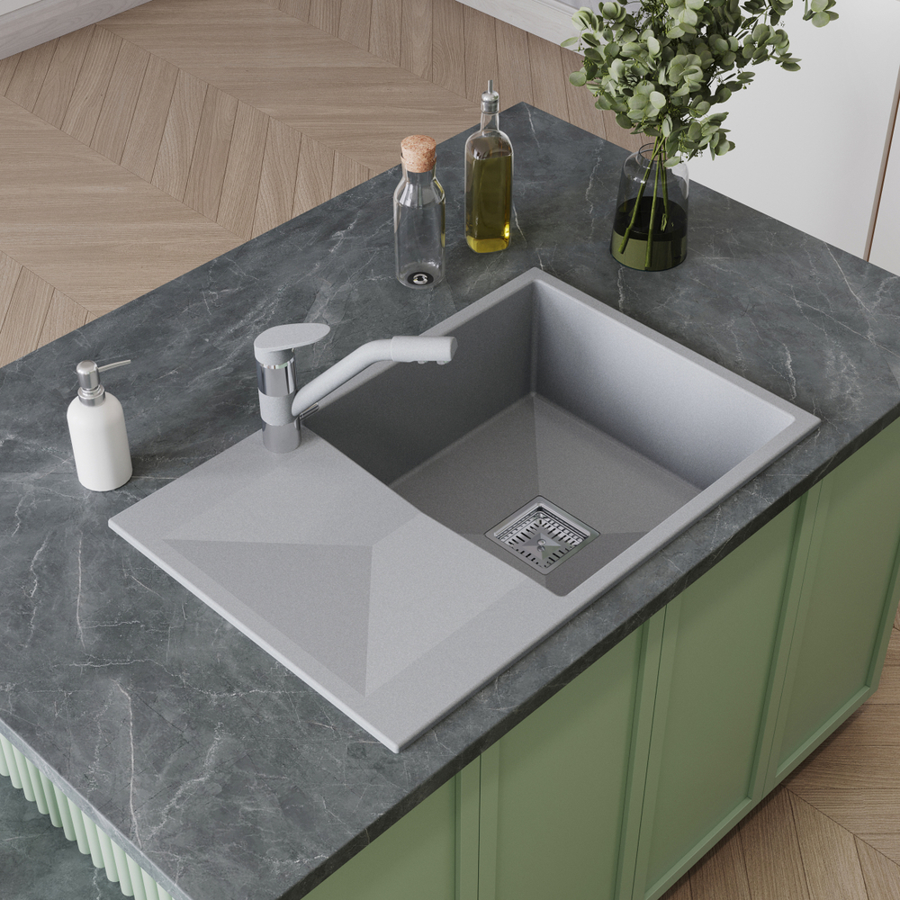 Детальное фото товара: Tolero BLADE 760, мойка, гранит, платина