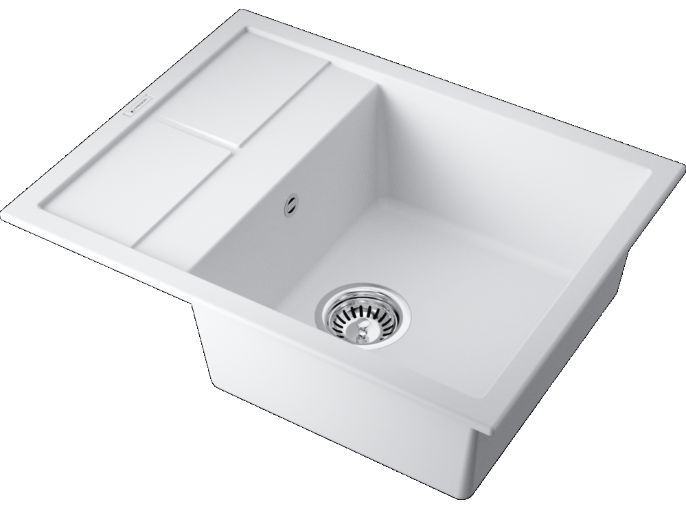 Детальное фото товара: Omoikiri Sumi 65-WH, мойка, гранит, белый