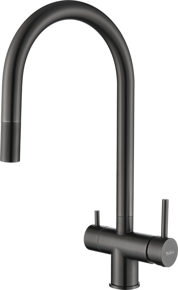 Фото товара: Rivelato TREVI 2433505 PVD black, смеситель, черный