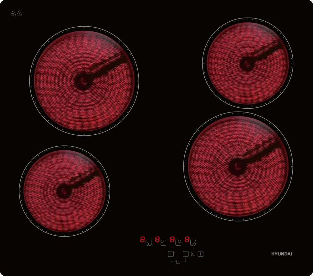 Фото товара: Hyundai HHE 6410 BG стеклокерамическая поверхность