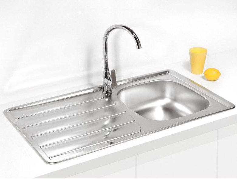 Детальное фото товара: ALVEUS ZOOM 30 LEI-90, мойка, нержавеющая сталь лен (в комплекте с сифоном 1130550)