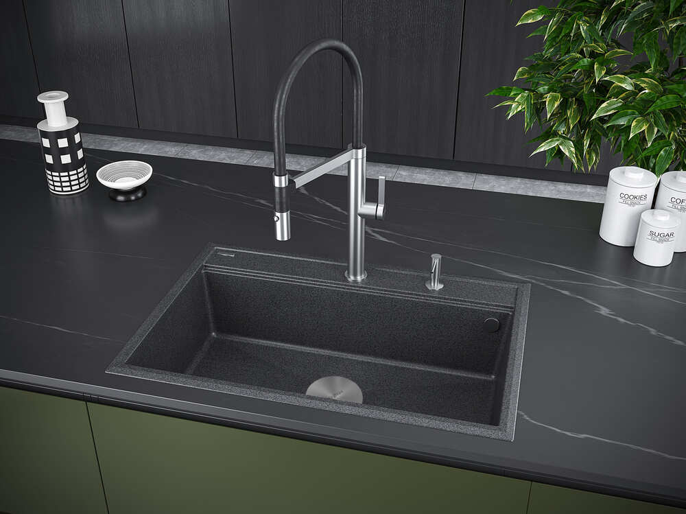 Детальное фото товара: Paulmark STEPIA 80, мойка, гранит, графит