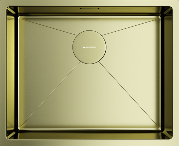 Детальное фото товара: Omoikiri Taki 54-U/IF-LG, мойка, нержавеющая сталь/светлое золото
