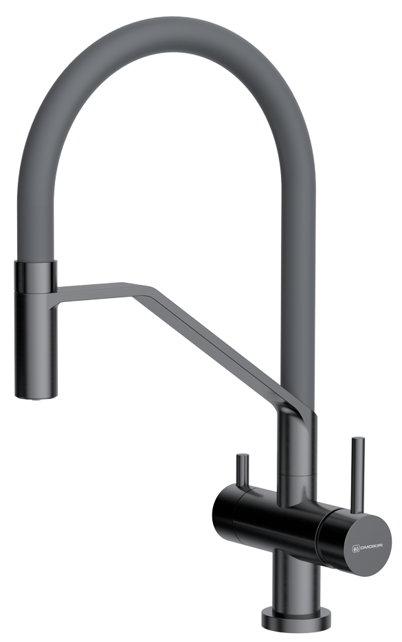 Фото товара: Omoikiri Akeno-GM-GR, смеситель, вороненая сталь