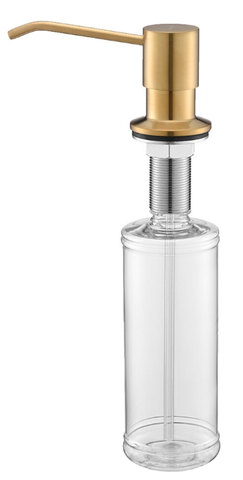 Paulmark REIN, дозатор для моющего средства, брашированное золото Фото товара: Paulmark REIN, дозатор для моющего средства, брашированное золото