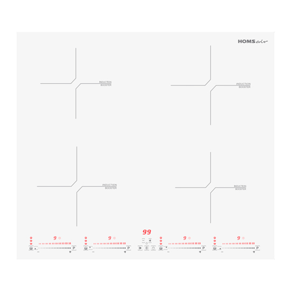 Фото товара: HOMSair HIC64SWH Inverter индукционная поверхность