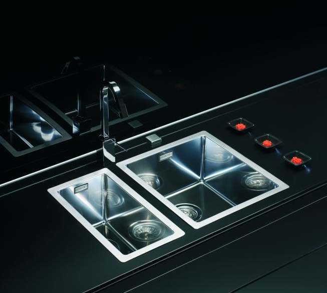 Детальное фото товара: ALVEUS QUADRIX 20 BRS-90, мойка, нержавеющая сталь брашированная (в комплекте с сифоном 1130550)