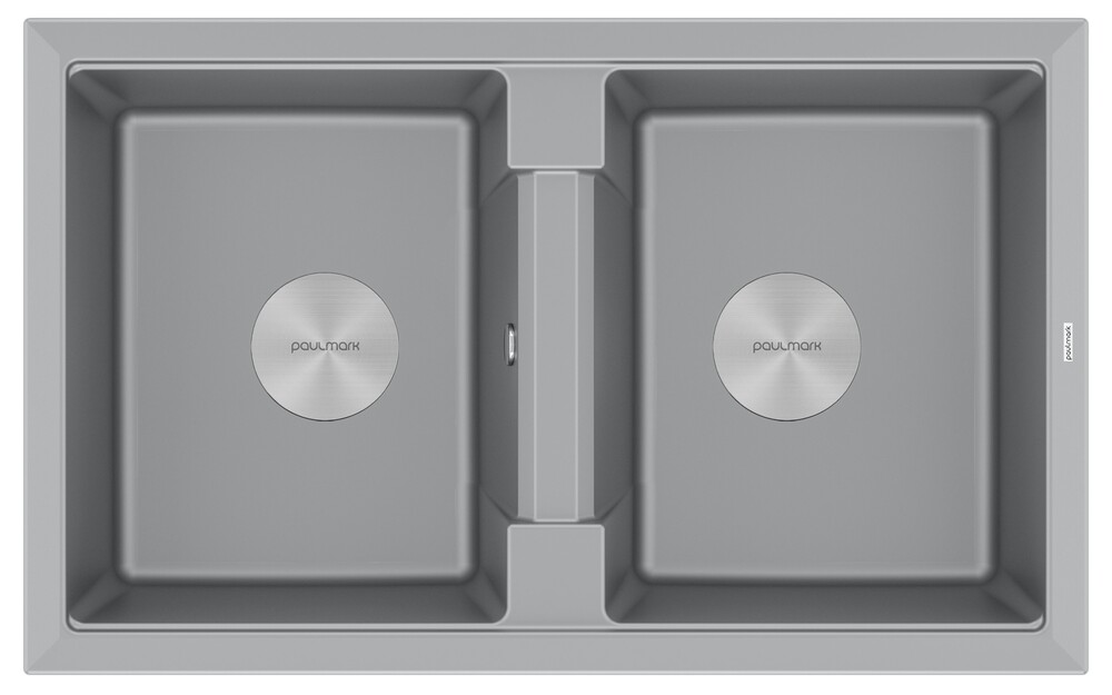 Фото товара: Paulmark TANDEM 80/2, мойка, гранит, серый металлик