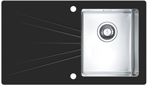 Фото товара: ALVEUS KARAT 10, мойка, нержавеющая сталь, черный (в комплекте с сифоном 1127251)