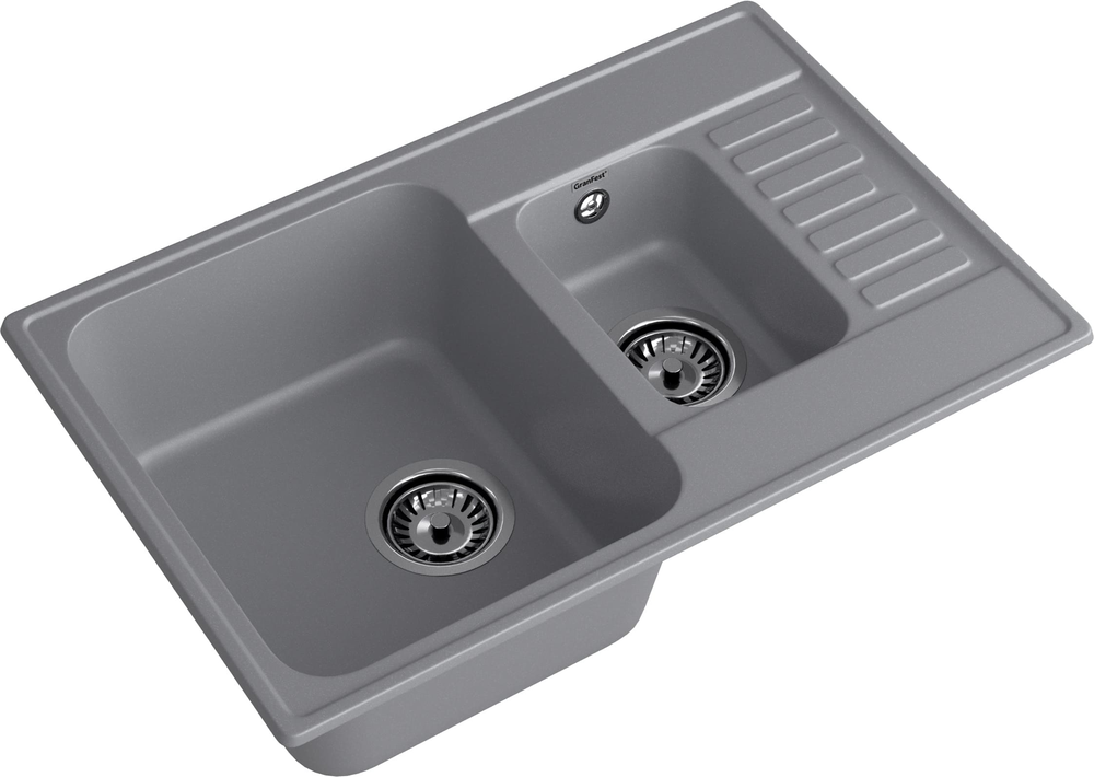 GranFest QUARZ GF-Z21K, мойка, гранит, темно-серый Детальное фото товара: GranFest QUARZ GF-Z21K, мойка, гранит, темно-серый