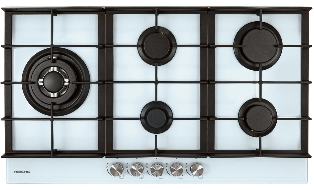 HIBERG VM 9055 W Детальное фото товара: HIBERG VM 9055 W газовая поверхность