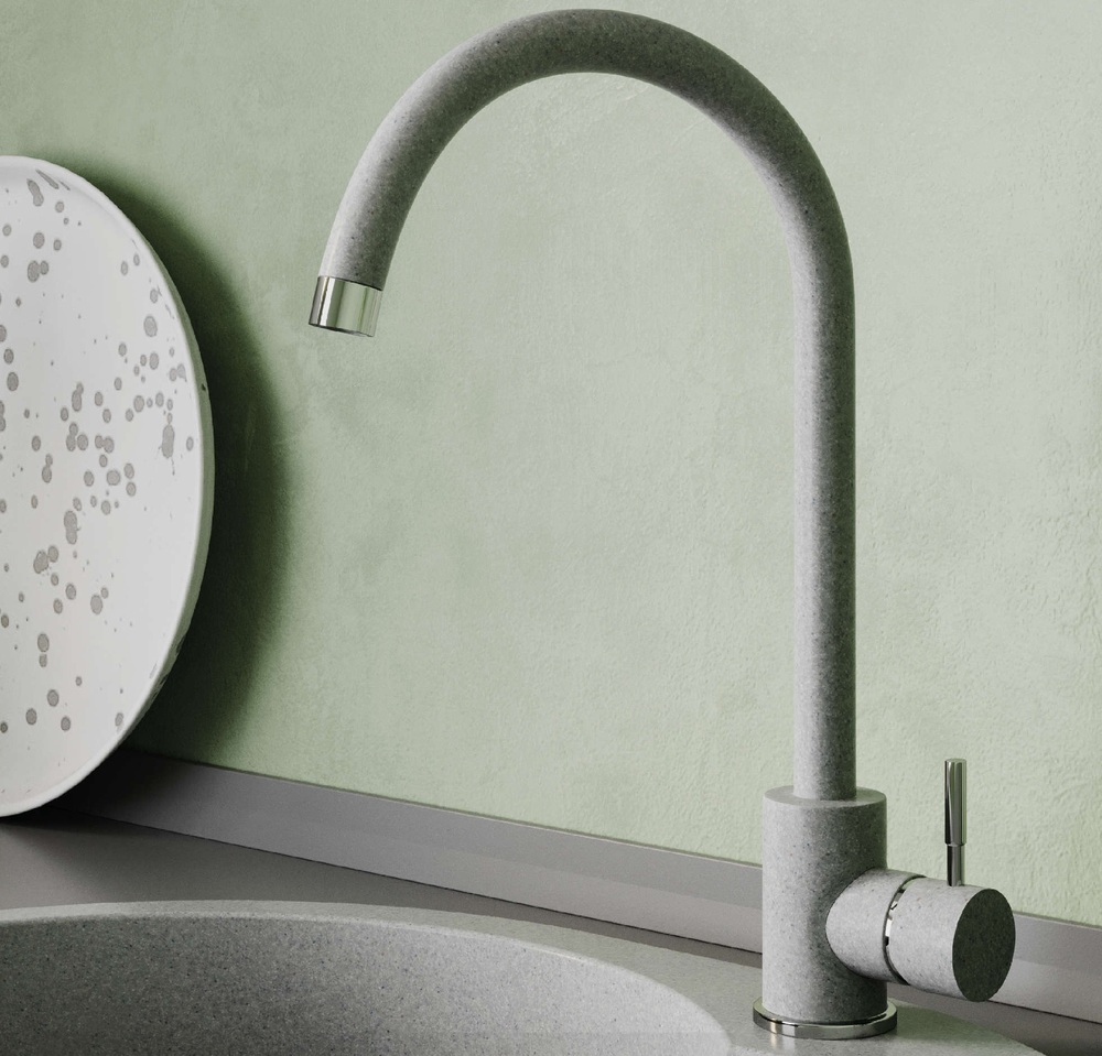 Детальное фото товара: Polygran Альтаир, смеситель, светло-серый №314