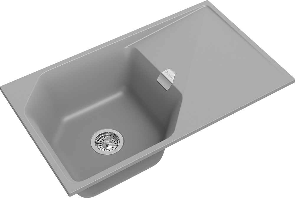 Детальное фото товара: Rivelato LOCUS LS-85 grigio metallizzato, мойка, гранит, серый металлик