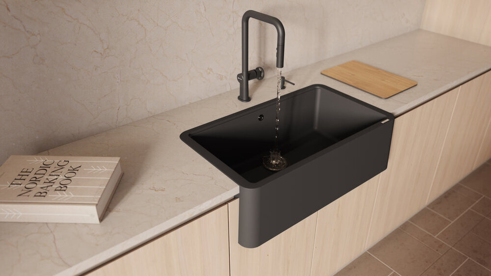 Omoikiri Arita-SB GB, смеситель, гранит, графит Детальное фото товара: Omoikiri Arita-SB GB, смеситель, гранит, графит