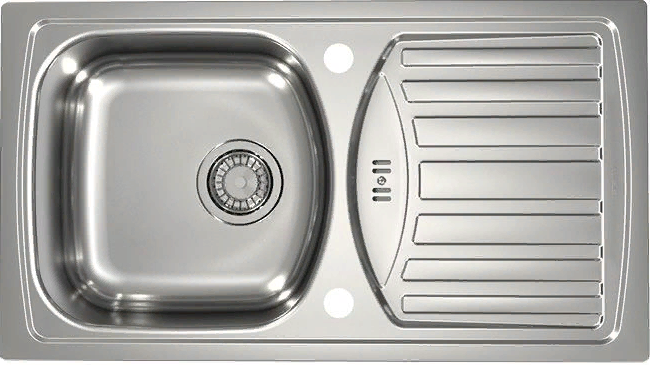 Фото товара: ALVEUS BASIC 150 NAT-90, мойка, нержавеющая сталь (в комплекте с сифоном 1130543)