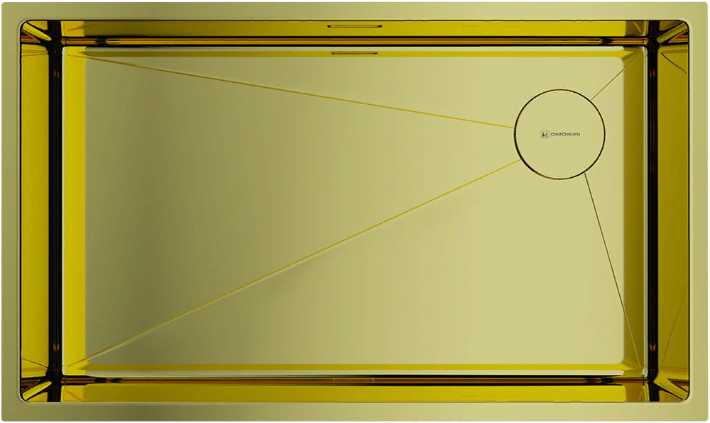 Фото товара: Omoikiri Taki 74-U/IF-LG SIDE, мойка, нержавеющая сталь, светлое золото