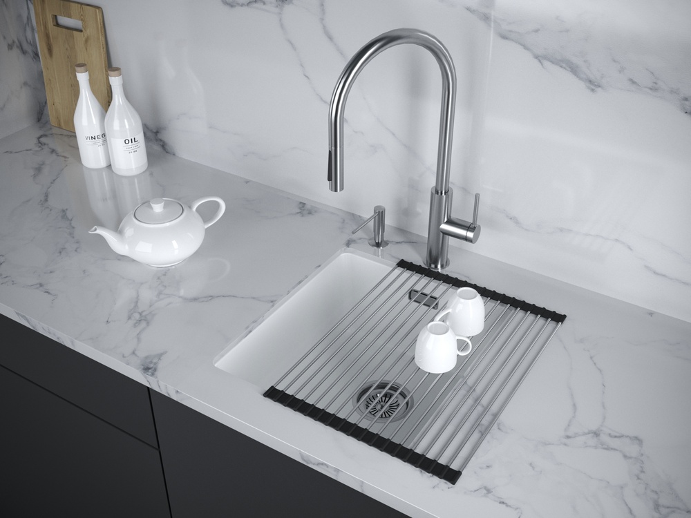 Детальное фото товара: Paulmark LUMI 41UNI, мойка, гранит, белый