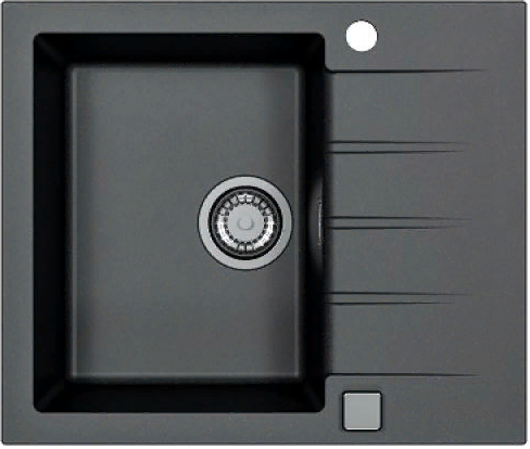 Фото товара: ALVEUS GRANITAL CADIT 10 CARBON - G91, мойка, гранит, черный (в комплекте с сифоном 1132823)