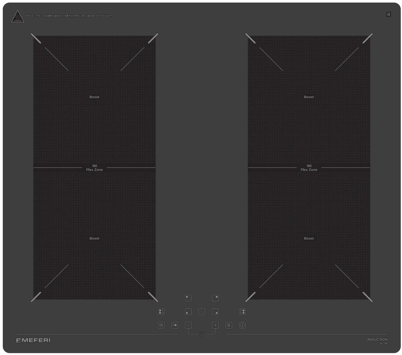 Фото товара: MEFERI MIH604BK MATT ULTRA индукционная поверхность