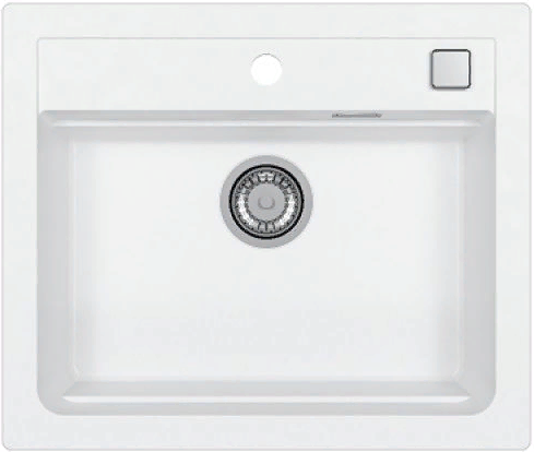 Фото товара: ALVEUS GRANITAL ATROX 30 ARCTIC - G11, мойка, гранит, белый (в комплекте с сифоном 1132823)