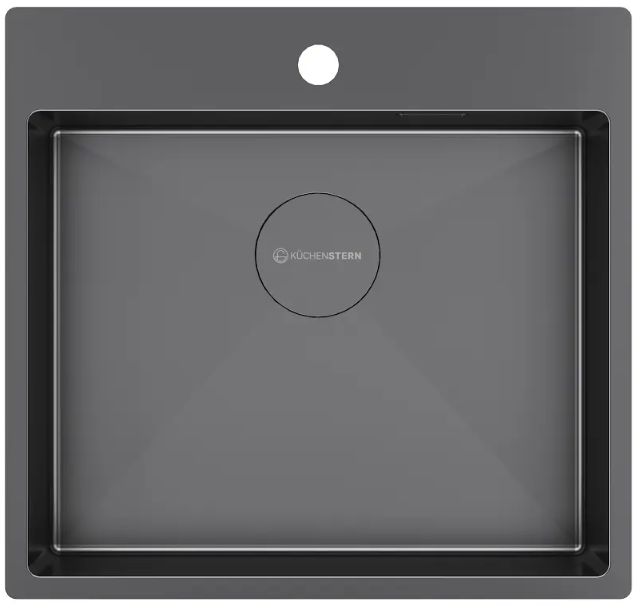 Фото товара: KUCHENSTERN WERK 60, мойка, нержавеющая сталь, вороненая сталь