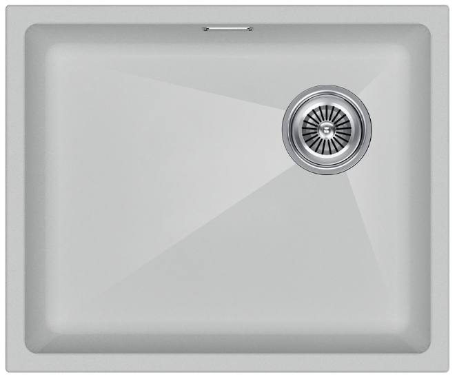 Детальное фото товара: Paulmark LUMI 55UNI-SKEW, мойка, гранит, белый