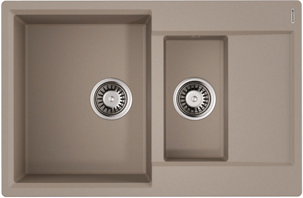 Omoikiri Daisen 78-2T-SA, мойка, гранит, бежевый Детальное фото товара: Omoikiri Daisen 78-2T-SA, мойка, гранит, бежевый